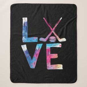Liebe Eishockey Hockey Girls Geschenke Womens Ice  Sherpadecke