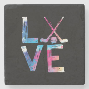 Liebe Eishockey Hockey Girls Geschenke Womens Ice Steinuntersetzer