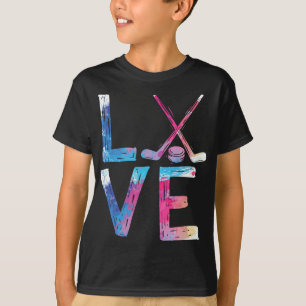 Liebe Eishockey Hockey Girls Geschenke Womens Ice  T-Shirt