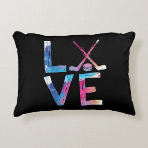 Liebe Eishockey Mädchen Hockey Geschenke Frauen Ei Dekokissen