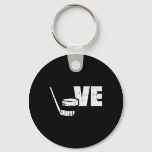Liebe Eishockey Stock Puck Spieler Torwart Fans Mä Schlüsselanhänger