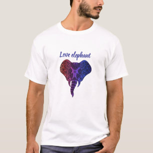 Liebe Elefant: Bekleideter T - Shirt