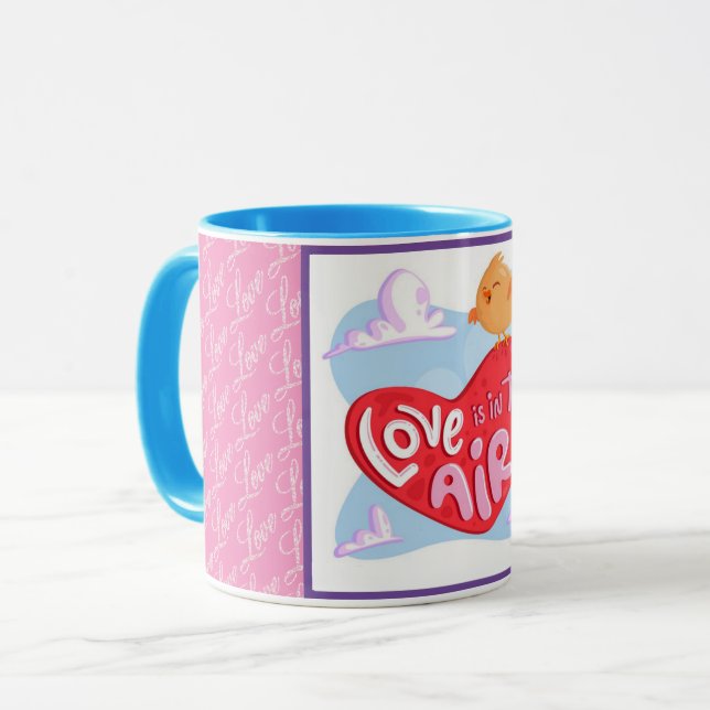 Liebe Elegante Moderne Kunst, Dichtung und Musik Tasse (Vorderseite Links)