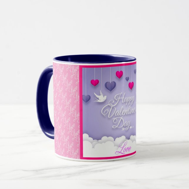 Liebe Elegante Moderne Kunst, Dichtung und Musik Tasse (Vorderseite Links)