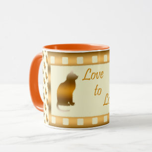 Liebe Elegante Moderne Kunst, Dichtung und Musik Tasse
