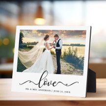 Liebe Elegantes Black Script Hochzeitsskript-Foto
