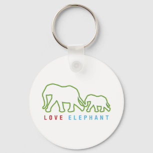 Liebe Elephant Schlüsselanhänger