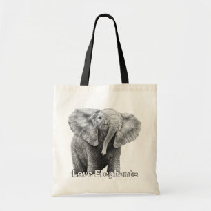 Liebe Elephants Tragetasche