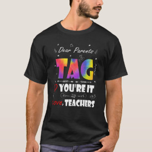 Liebe Eltern Tag Sie es Liebe Lehrer Gefärbte Kraw T-Shirt
