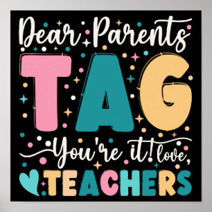 Liebe Eltern Tag Sie sind es Liebe Lehrer Poster