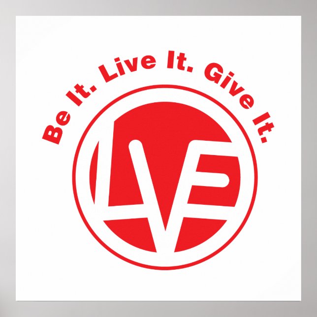 Liebe Emblem 24" x 24" Value Poster (Vorne)