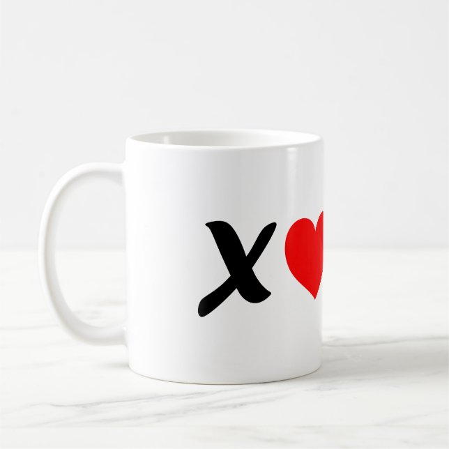 Liebe Embrace XOXO Harmonie Kaffeetasse (Links)