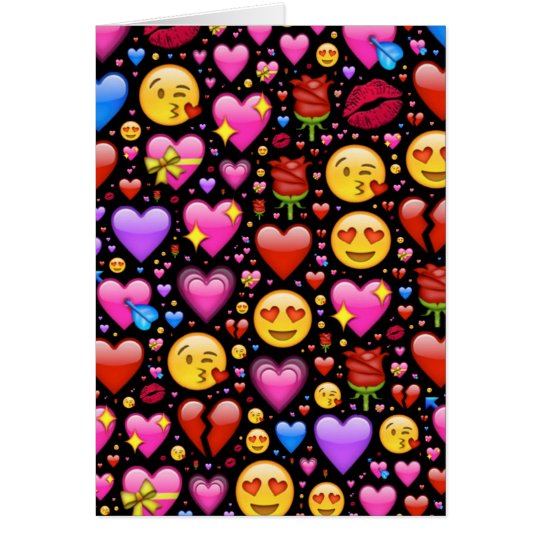 Liebe Emoji besonders angefertigt Karte