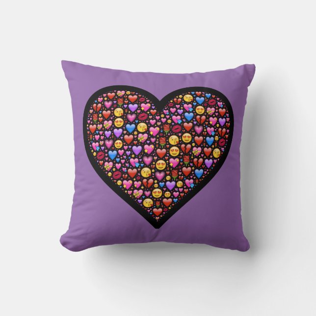 Liebe Emoji individuell Kissen (Vorderseite)