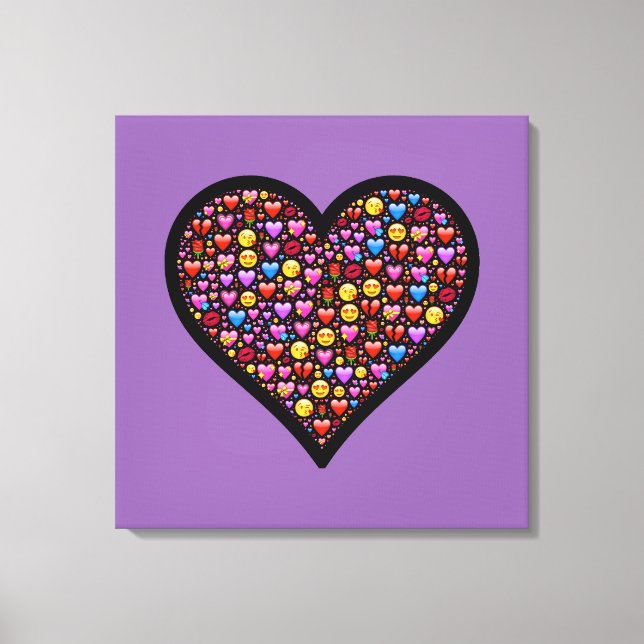 Liebe Emoji individuell Leinwanddruck (Vorderseite)