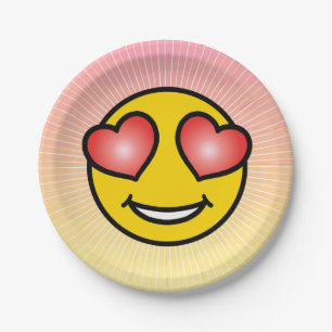 Liebe Emoji Pappteller