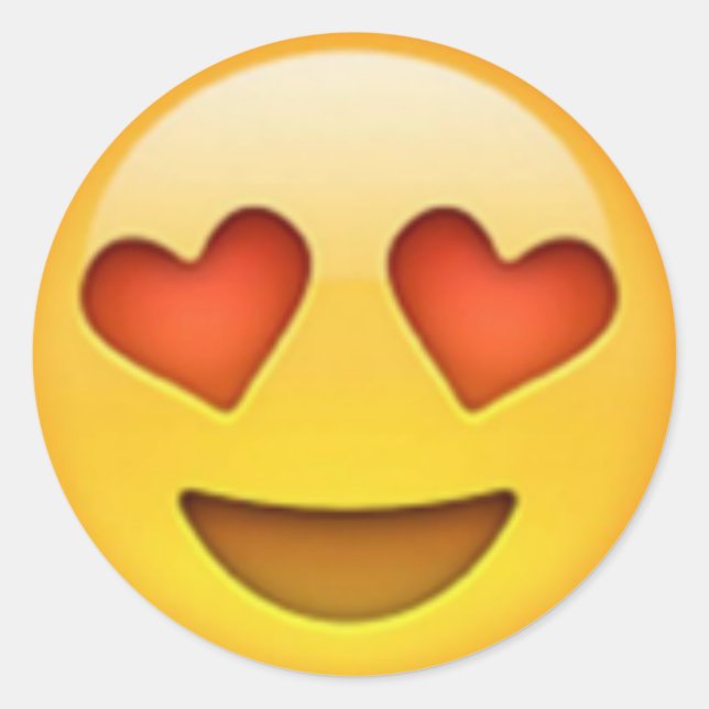 Liebe Emojis Runder Aufkleber (Vorderseite)