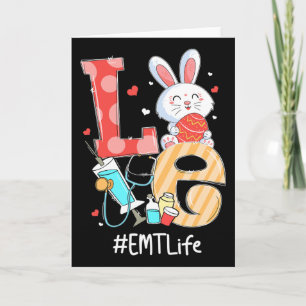 Liebe Emt Leben Krankenschwester Süße Osterhase Ei Karte