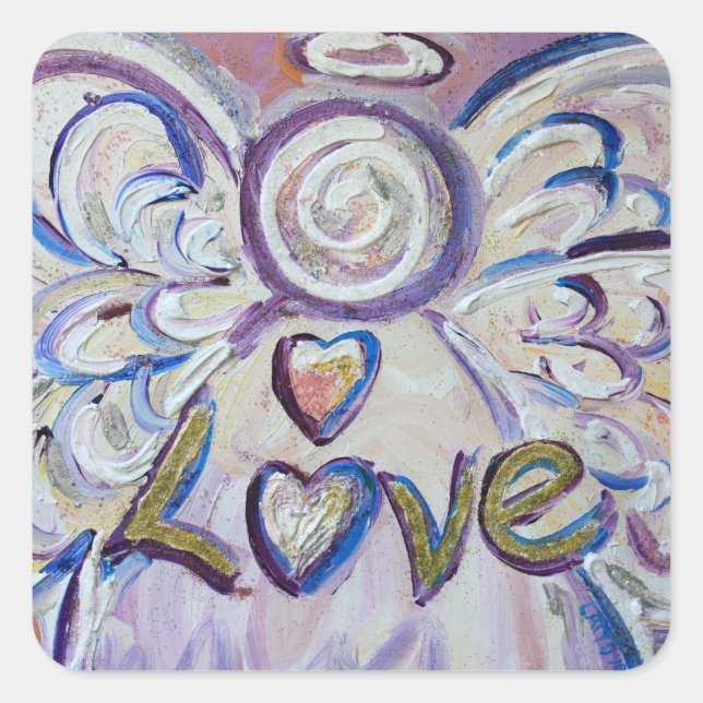 Liebe Engel Inspirational Word Art Decal Sticker (Vorderseite)