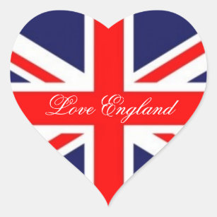 Liebe England-Union Jack Flag Herz-Aufkleber