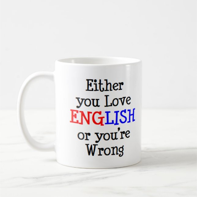 Liebe Englisch oder Kaffeetasse (Links)
