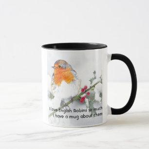 Liebe Englisch Robin Birds so viel Spaß Zitat Tasse
