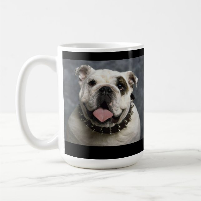 Liebe English Bulldog Welpe Hund Coffee Cup Tasse (Links)