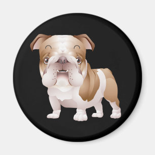 Liebe English Bulldog Welpe Hund Schwarz Magnet