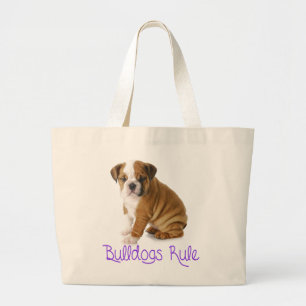 Liebe English Bulldog Welpen Tote Bag Jumbo Stoffbeutel