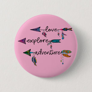 Liebe Entdecken Sie das Adventure Arrow Tribal Boh Button