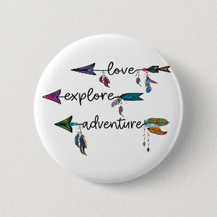Liebe Entdecken Sie das Adventure Arrow Tribal Boh Button