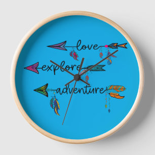 Liebe Entdecken Sie das Adventure Arrow Tribal Boh Uhr