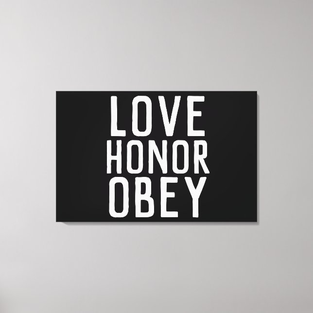LIEBE EONOR OBEY WEDING GIFT STRETCHED LEINWAND (Vorderseite)