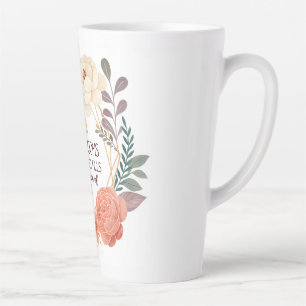 Liebe erblüht still – Florales Zitat Wasserfarbe Milchtasse