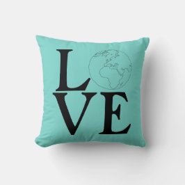 Liebe Erde! Green Kissen