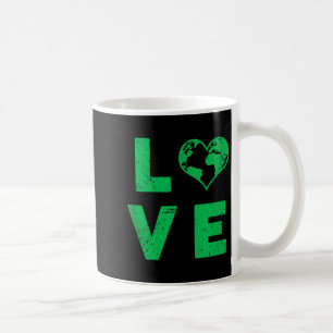 Liebe Erde Planet bedrängter Umwelt Tank zu Kaffeetasse
