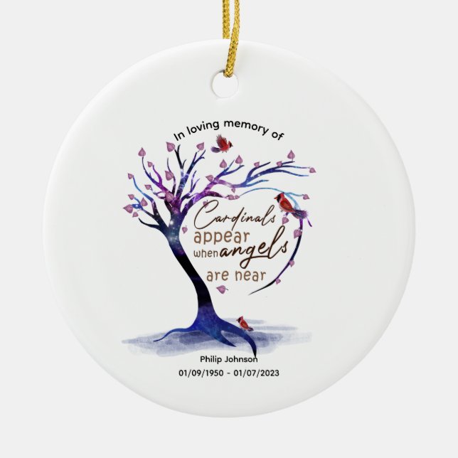 Liebe Erinnerung an einen geliebten Kardinal. bear Keramik Ornament (Vorne)