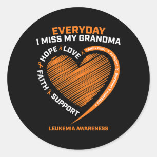 Liebe Erinnerung an meine Oma Leukämie Bewusstsein Runder Aufkleber
