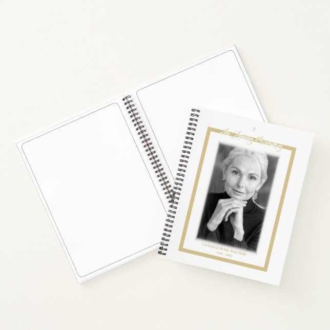 Liebe Erinnerung Golden B&W Foto Service Liebe Notizbuch (Innenseite)
