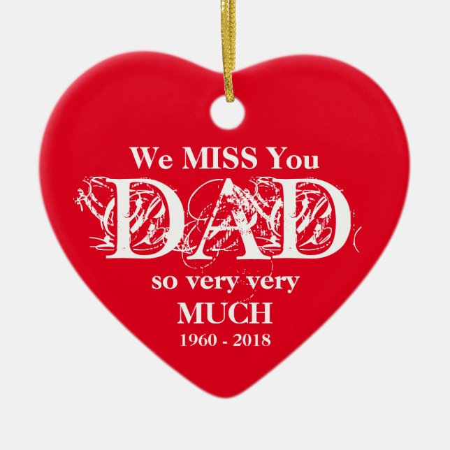 Liebe Erinnerung Personalisierter Vater Weihnachts Keramik Ornament (Vorne)