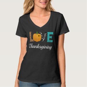 Liebe Erntedank Pumpkin Western Leopard Cowhide T-Shirt