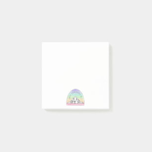 Liebe erobert den ganzen Hund Regenbogenbasenhalm Post-it Klebezettel