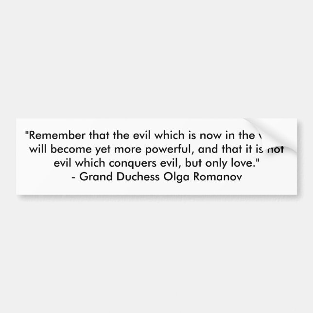 Liebe erobert Übel Autoaufkleber (Vorne)