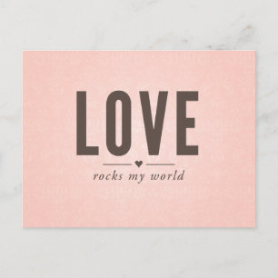 Liebe erschüttert meine Welt Vintage Postkarte