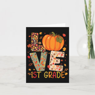 Liebe Erste Klasse glücklicher Fall Erntedank Frau Karte