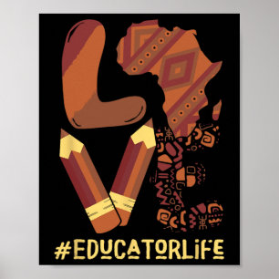Liebe-Erzieher-Kostüm-afrikanische-Karte-stolz-afr Poster