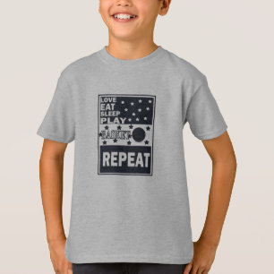 Liebe essen Schlaf Basketball wiederholen T-Shirt