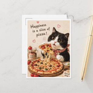 Liebe Essende Katzen Serie A6 Postkarte