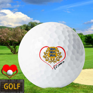 Liebe Estland Golf Balls, Estnische Flagge, Herz Golfball