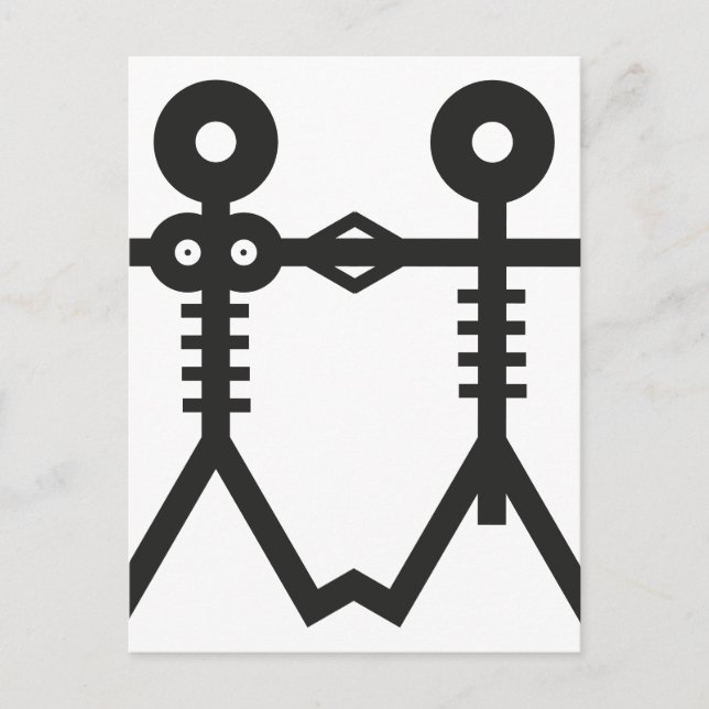 Liebe Eternal Skeletons Icon 2007 Art Postkarte (Vorderseite)